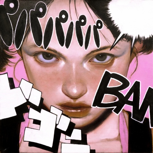 no.1634_Onomatopoeia War」
S4（33.3×33.3cm）/ Oil on Canvas