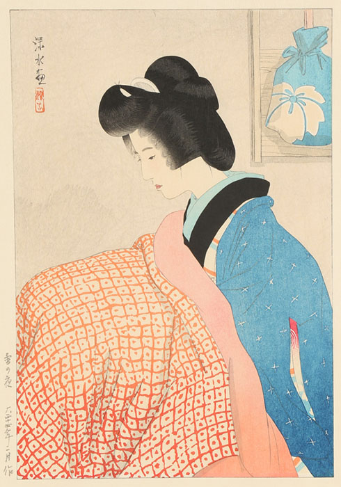 伊東深水《雪の夜》1925年　高崎市タワー美術館蔵