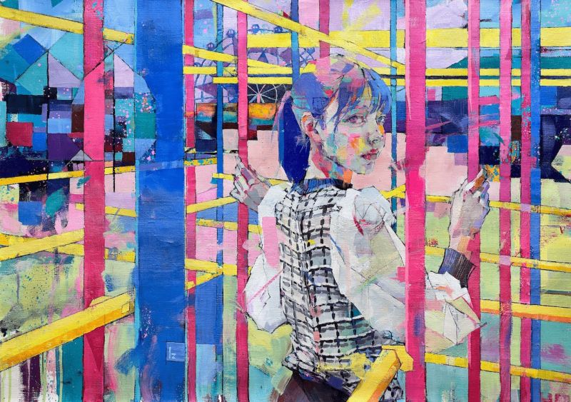 「あそぼうよ - 少女S」
油彩　キャンバス 70×96㎝