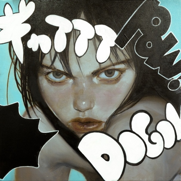 「no.1635_Onomatopoeia War」 S4（33.3×33.3cm）/ Oil on Canvas