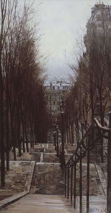 パリの風景　30号　1972年