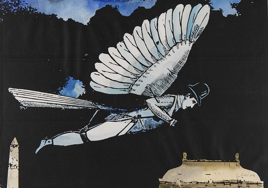 ラビリント：飛ぶ人／アニメーション映画のためのアートワーク／1962