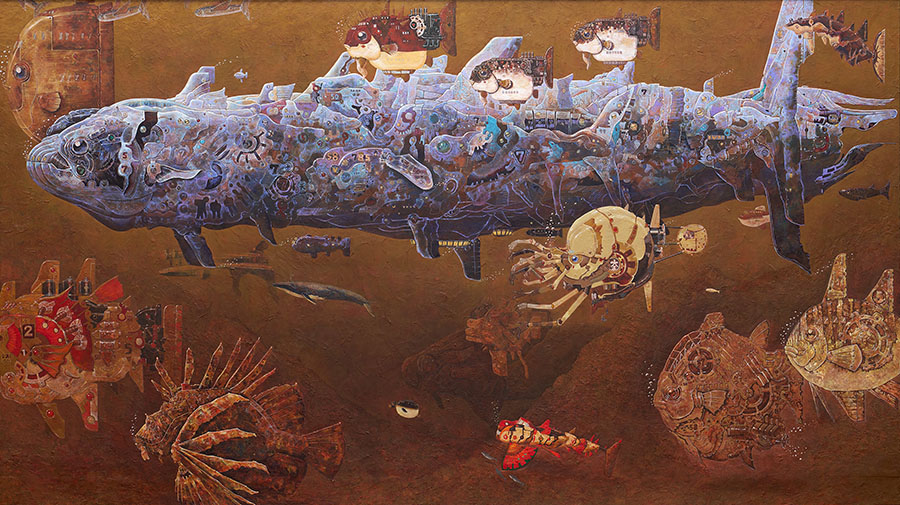 片岡啓介《空想人工魚図鑑》平成10～11年（1998～1999）　東京藝術大学蔵