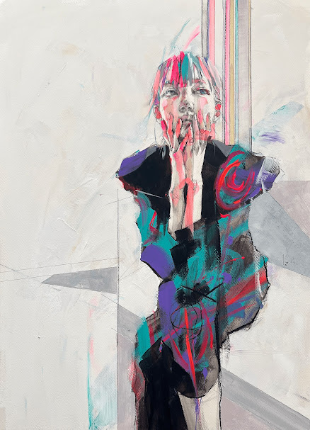 「終わらないタイムリミットⅡ」
ミクストメディア 紙　77×52.5㎝