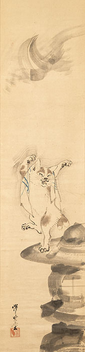 河鍋暁斎《化け猫》明治4～22（1871-89）年　紙本淡彩　イスラエル・ゴールドマン・コレクション　Photo: Ken Adlard
