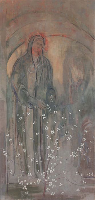 オディロン・ルドン《マドンナ》1910年頃　油彩・キャンヴァス　浜松市美術館