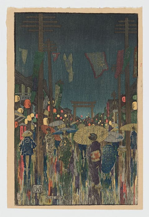 チャールズ・W・バートレット《神戸》大正5（1916）年　スミソニアン国立アジア美術館
© National Museum of Asian Art, Smithsonian Institution, Robert O. Muller Collection
