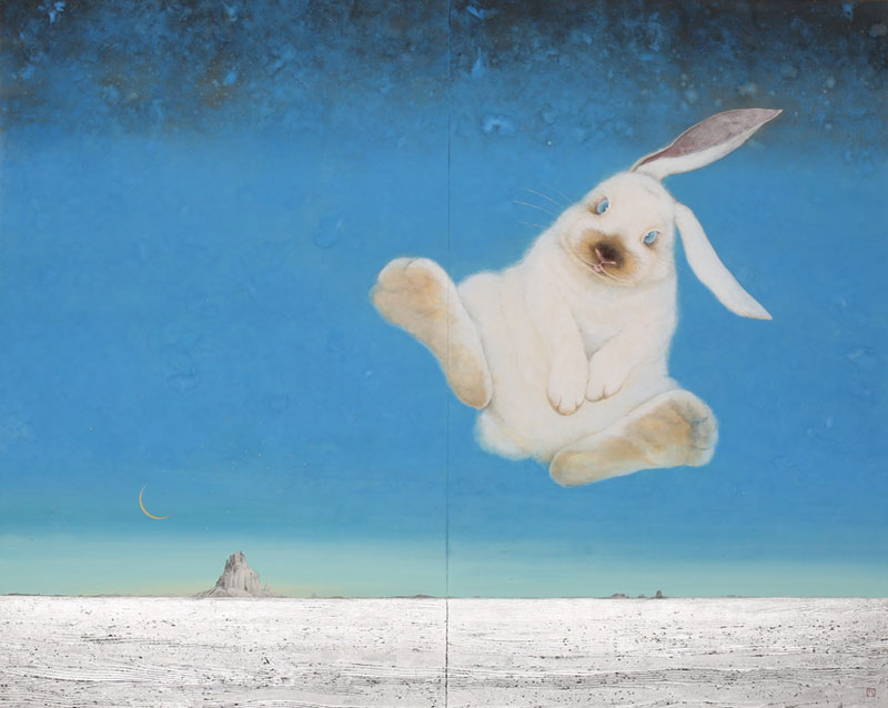 依田万実《Moon Rabbit-風の谷を越えて》2008年　高崎市タワー美術館寄託