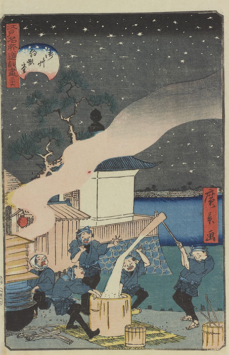 歌川広景　江戸名所道戯尽　三十六　浅艸駒形堂