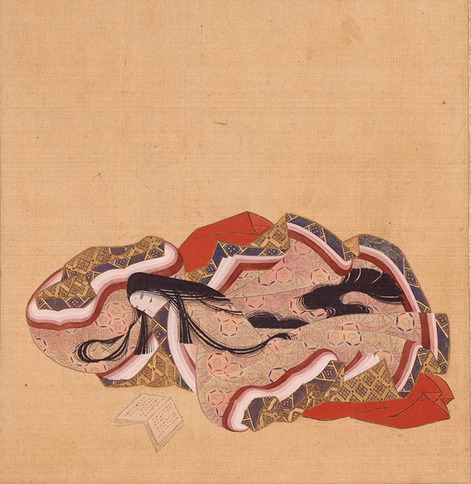 女房三十六歌仙帖より紫式部　土佐光起筆　江戸時代・17世紀　三井記念美術館蔵