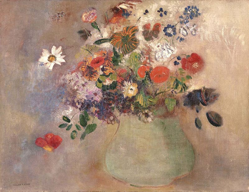 オディロン・ルドン《花》制作年不詳 油彩・キャンヴァス 個人蔵