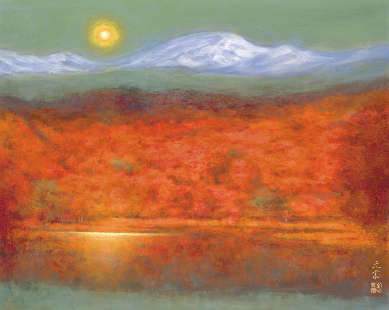 奥田元宋《月山秋燿》1996年　高崎市タワー美術館寄託