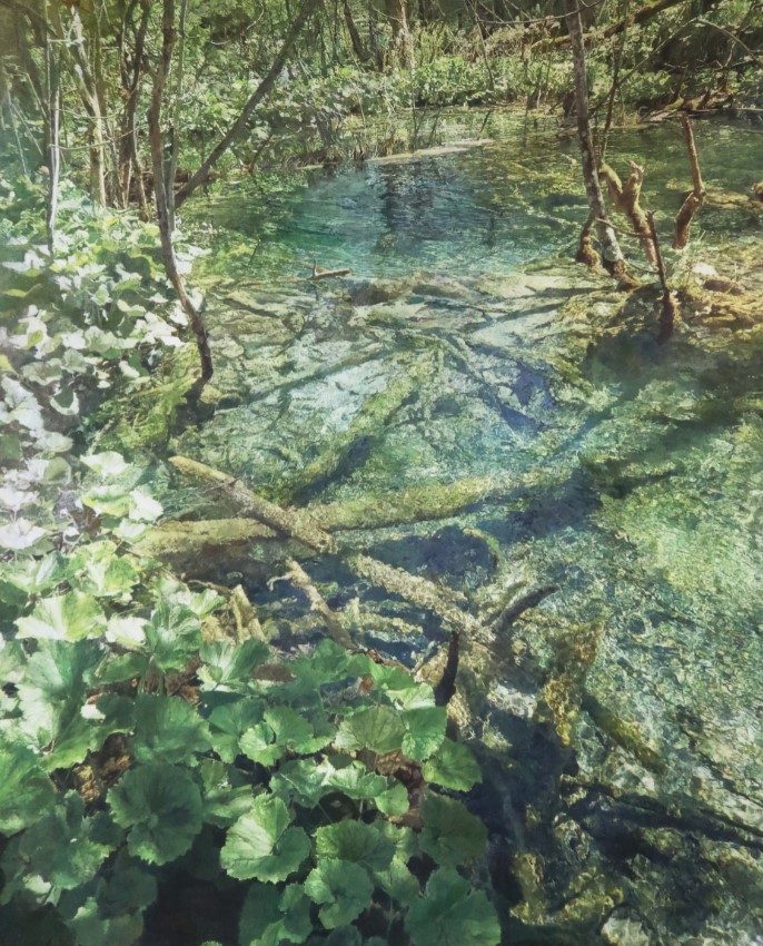 うたかたの言の葉 100号　キャンバス、油絵具