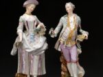 <マイセン> ガーデナー 一対 19世紀末頃 高さ:左49㎝ 右48㎝