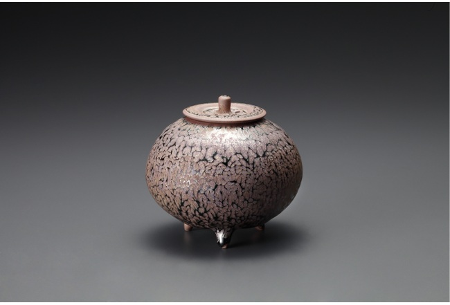 「燿変紫光天目 香爐」H11×φ12cm