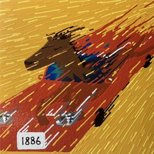 YuDai「愛を持った王」
F6号
アクリル、キャンバス、ペインティングナイフ、ラインストーン