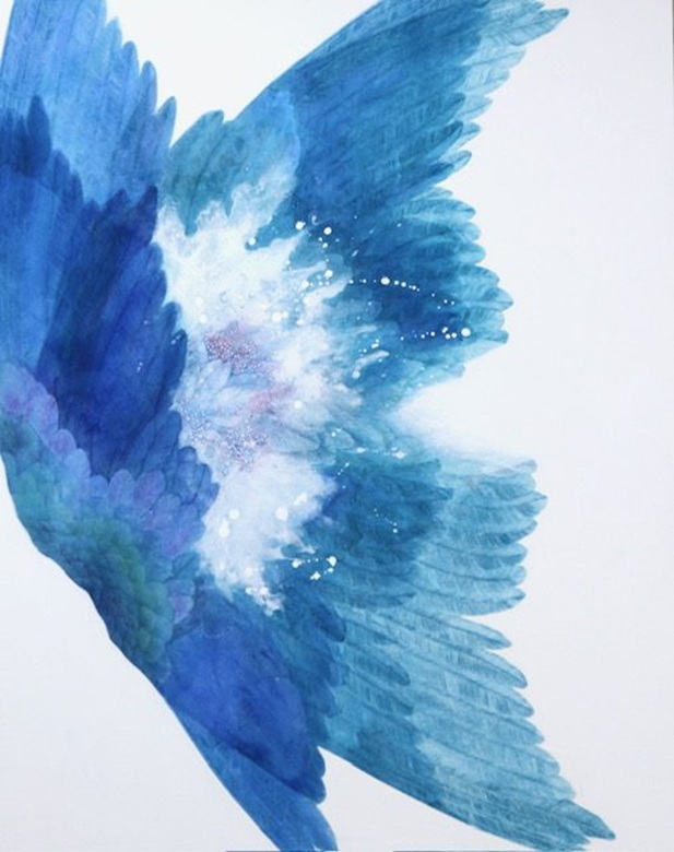 「翼」　

ミクストメディア

F50号