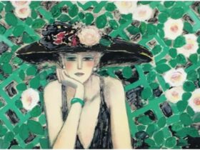 「立葵」 （縦59×横84cm）