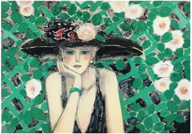 「立葵」 （縦59×横84cm）