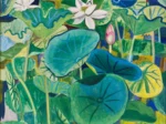 児島善三郎「蓮花」1939年、油彩・画布、当館蔵