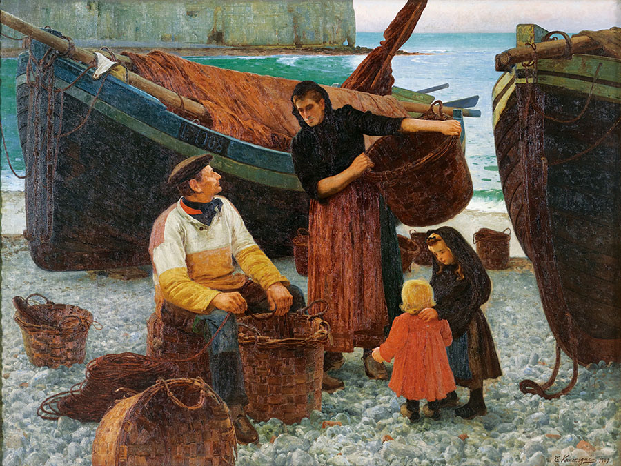 鹿子木孟郞《ノルマンディーの浜》1907年(明治40)泉屋博古館東京寄託