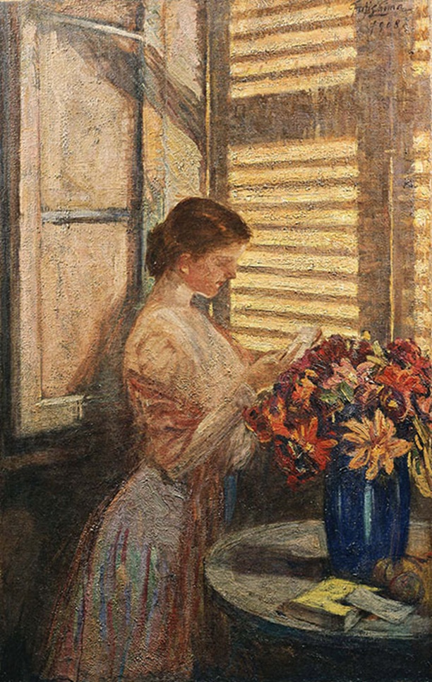 藤島武二《幸ある朝》明治41年（1908）泉屋博古館東京