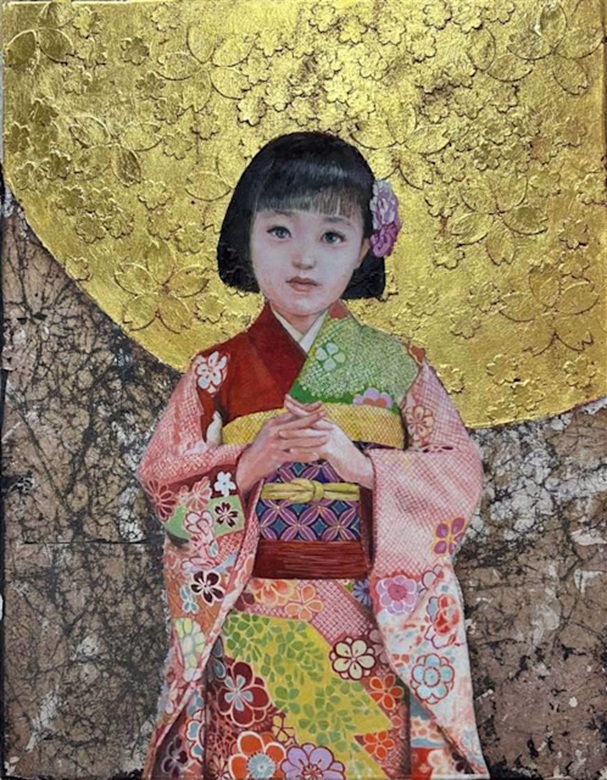 「さくら」（Sakura）2025年 ミクストメディア / mixed media 410×318mm（F6）　