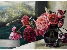 Dimness 技法　　：Acrylic on woodpanel サイズ　：縦24.2×横41.0cm