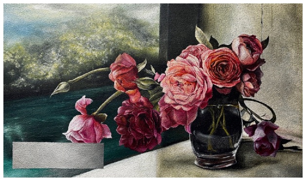 Dimness 技法　　：Acrylic on woodpanel サイズ　：縦24.2×横41.0cm