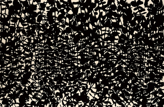 濱田富貴「かたち-78 “言ノ葉-Program”」95×146㎝ 日本版画協会第90回版画展特別賞受賞作品（7564ミュージアム賞）