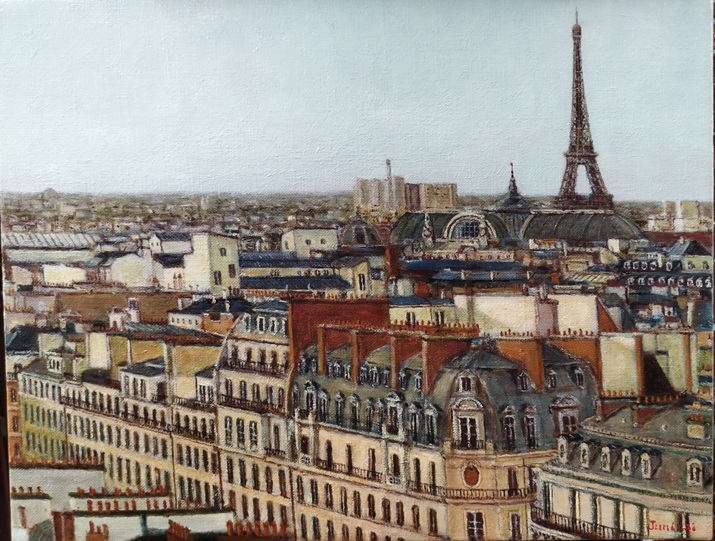 「エッフェル塔の見える風景」F6
