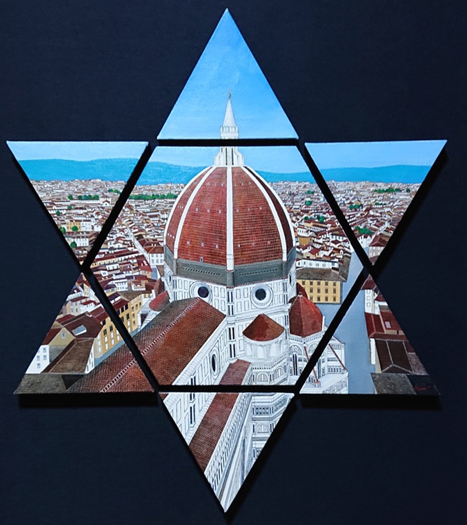 「フィレンツェの街並」53×47cm