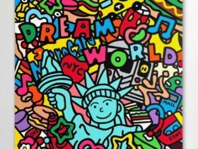 My Friend New York S15号 アクリル、キャンバス