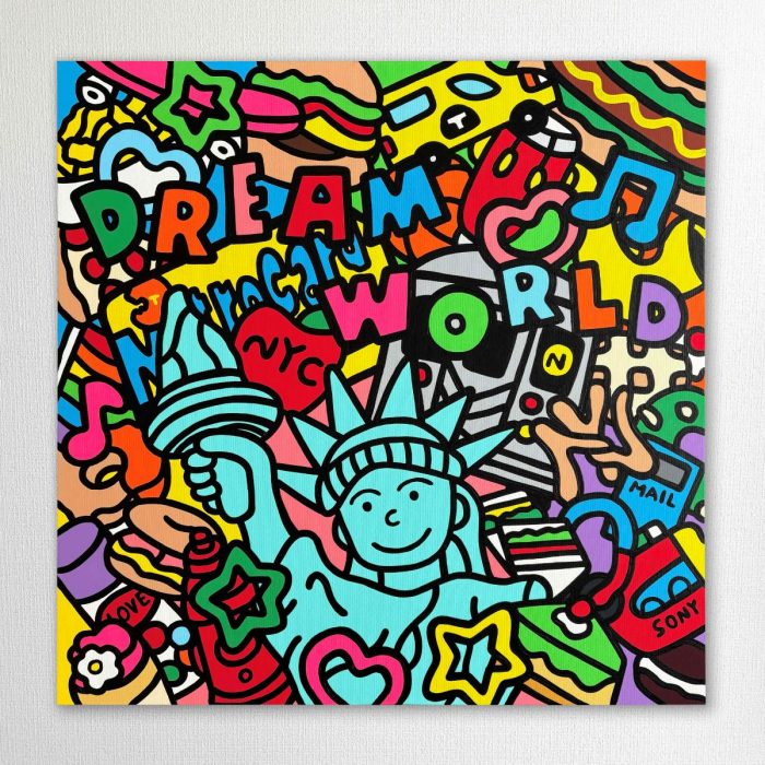 My Friend New York S15号 アクリル、キャンバス