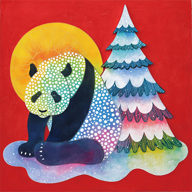 「Gift」
S6号
アクリル絵具
スチレンボード
アルミテープ