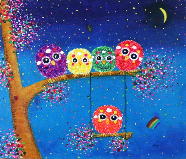 「だんらん」（F10号）