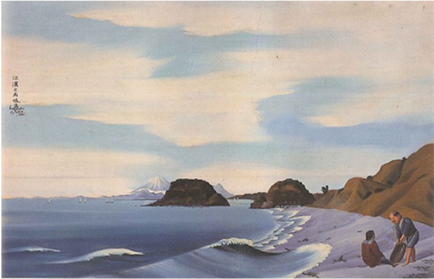 七里ヶ浜図　司馬江漢筆