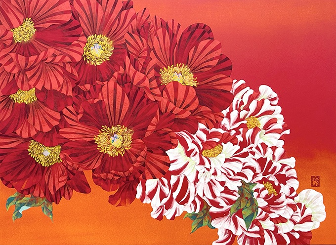 「紅白図」 P20号