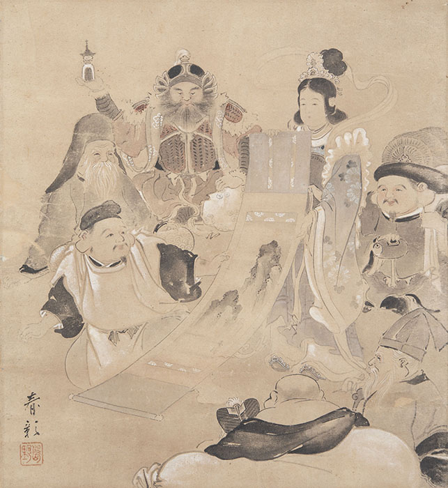 《七福神図》島野春彰　昭和・20世紀　個人蔵
