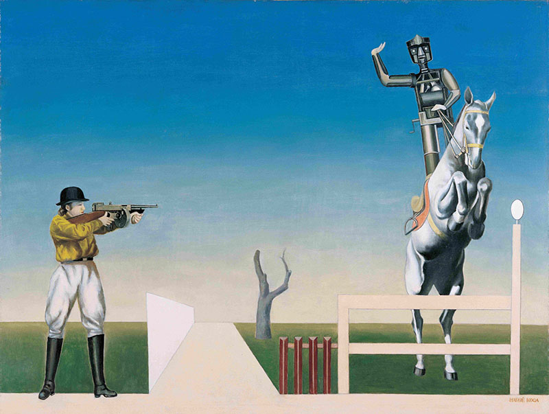 古賀春江《現実線を切る主智的表情》1931年　株式会社西日本新聞社蔵（福岡市美術館寄託）