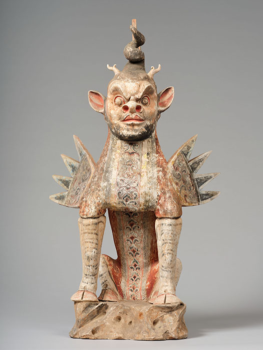 加彩魌頭（人面）唐時代（7～8世紀）静嘉堂蔵　通期展示