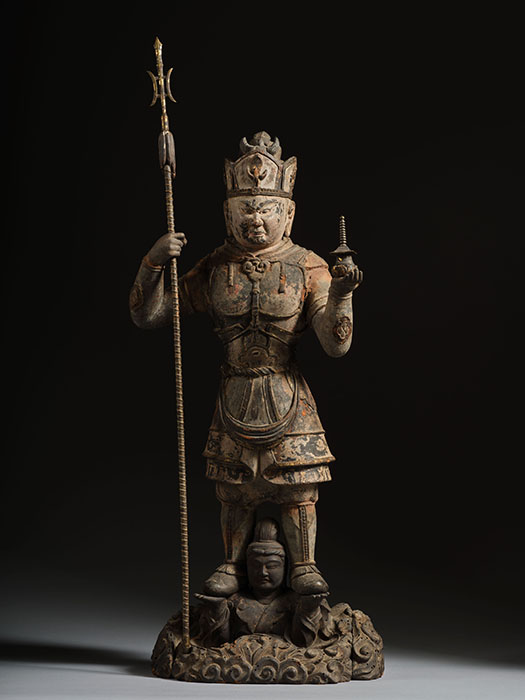 兜跋毘沙門天立像　平安時代（10～12世紀）静嘉堂蔵　通期展示