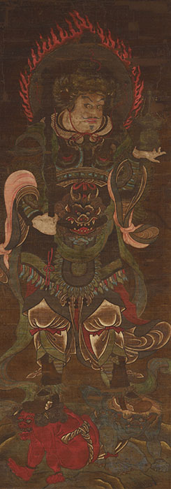 毘沙門天像　鎌倉時代（13世紀）静嘉堂蔵　前期展示