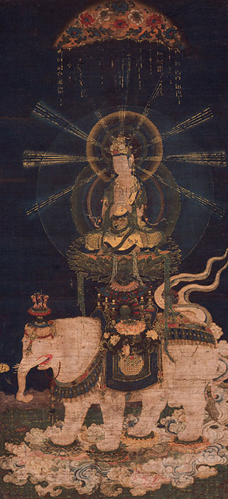 重要文化財　普賢菩薩像　鎌倉時代（13世紀）静嘉堂蔵　前期展示