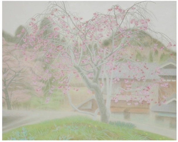 藤井智美「春の道」（縦181.8×横227.3cm）