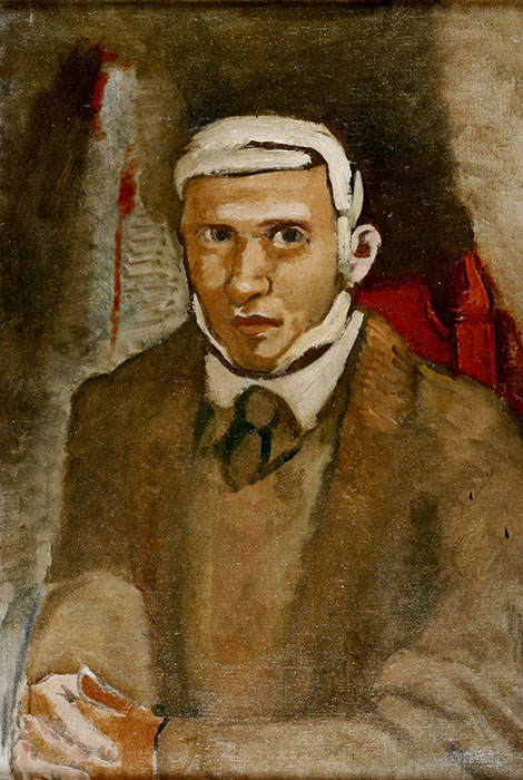 前田寛治《繃帯をした男》1924年頃 鳥取県立美術館