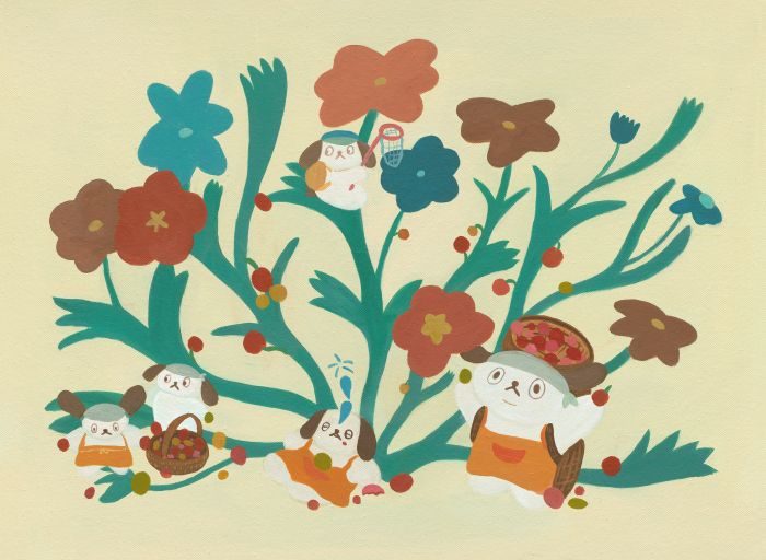 「Harvesting～自然観察」 30.7×42cm 版画(フランス製アルシュ水彩紙) ED.6