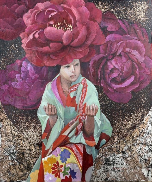 牡丹」2025年 ミクストメディア