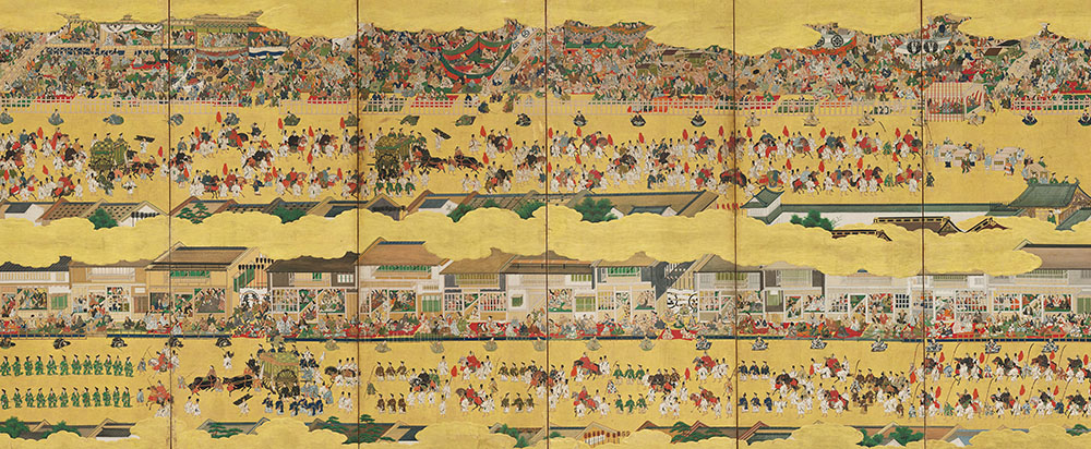 《二条城行幸図屏風》（右隻）　江戸時代（17世紀）　京都市指定文化財　泉屋博古館