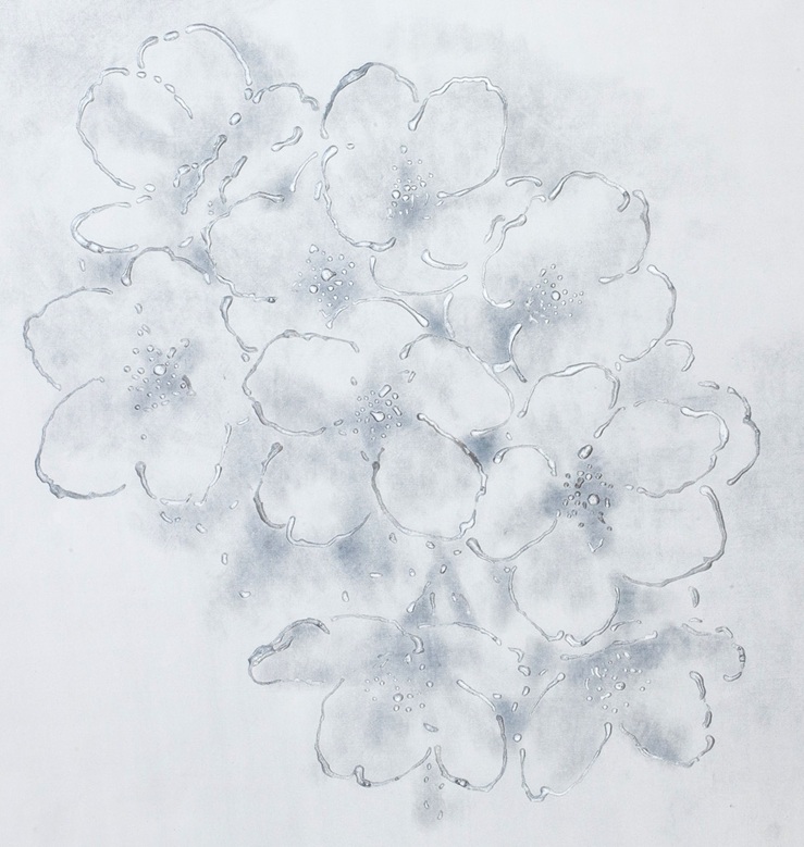 「Cherry blossom No.220925-A」</span><br />キャンバスにプラチナ泥、68×64cm
